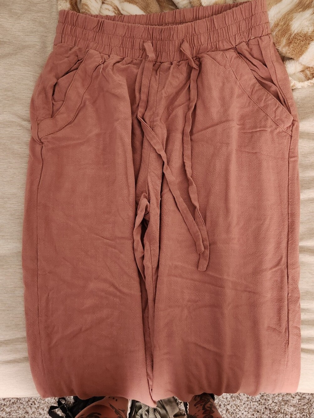 Sienna Sky Dusty Rose Elastic Waist Pants